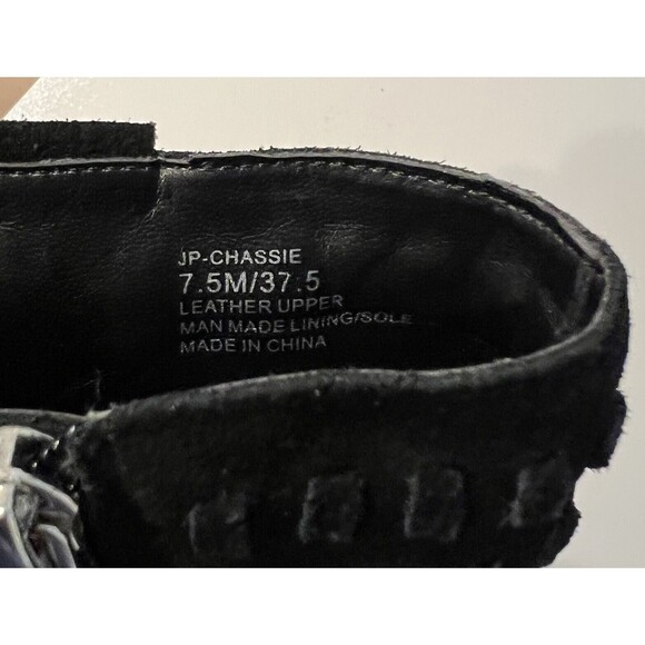 Jessica Simpson Suede Western Boho Fringed Tassel Ankle Boots Black Size 7.5 - Picture 8 of 8